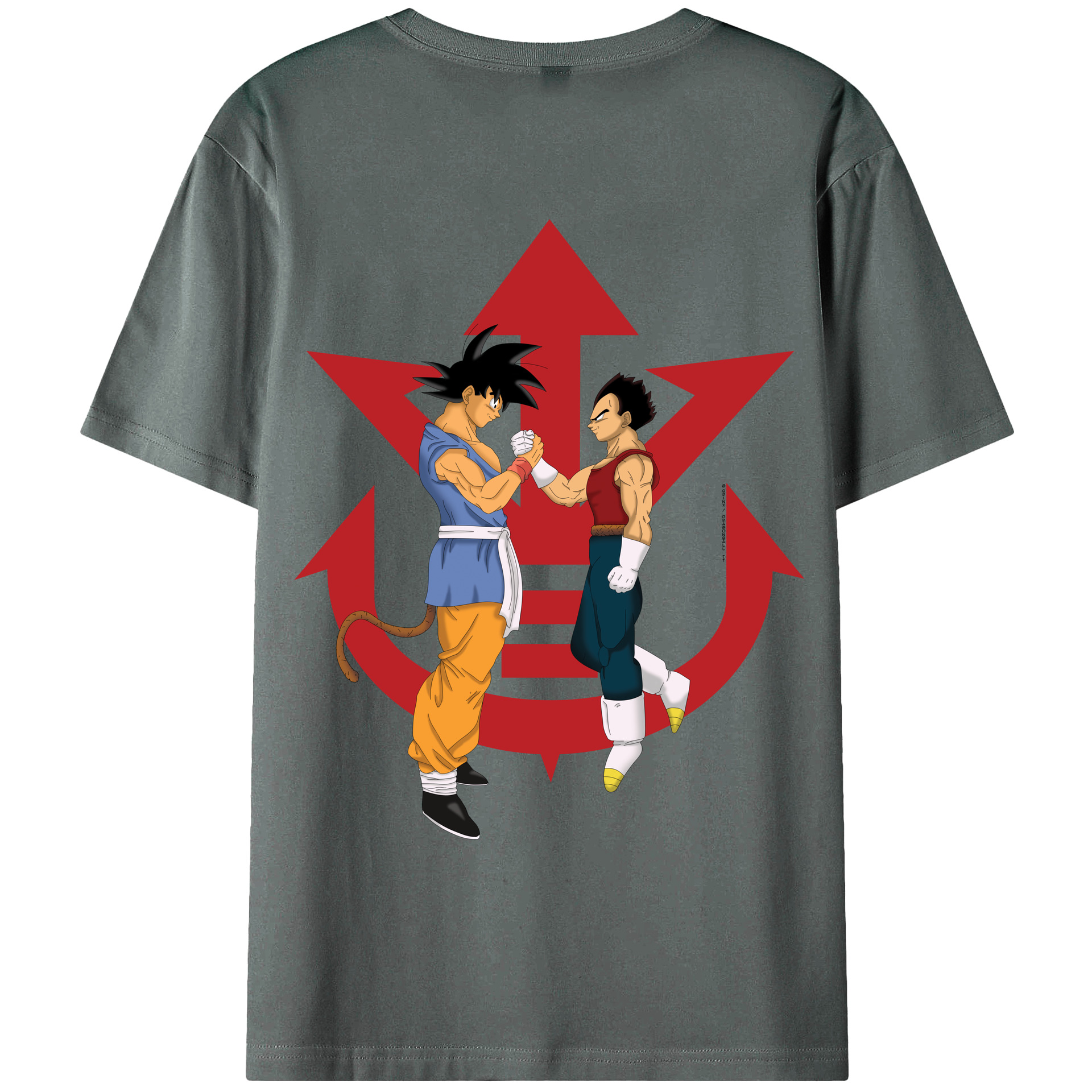 （画像用） ドラゴンボール 孫悟空（そん ごくう）Son Goku カカロット DRAGON BALL Kakarotto 綿100％ メンズ半袖Tシャツ（バックプリント） 通気性
